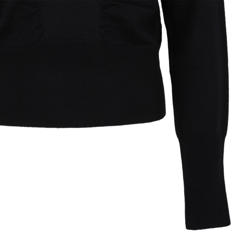 Vivienne Westwood Black Orb Logo Turtleneck Sweater.