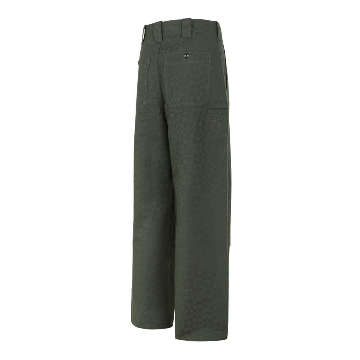 Kenzo Khaki Green Utility Trousers.