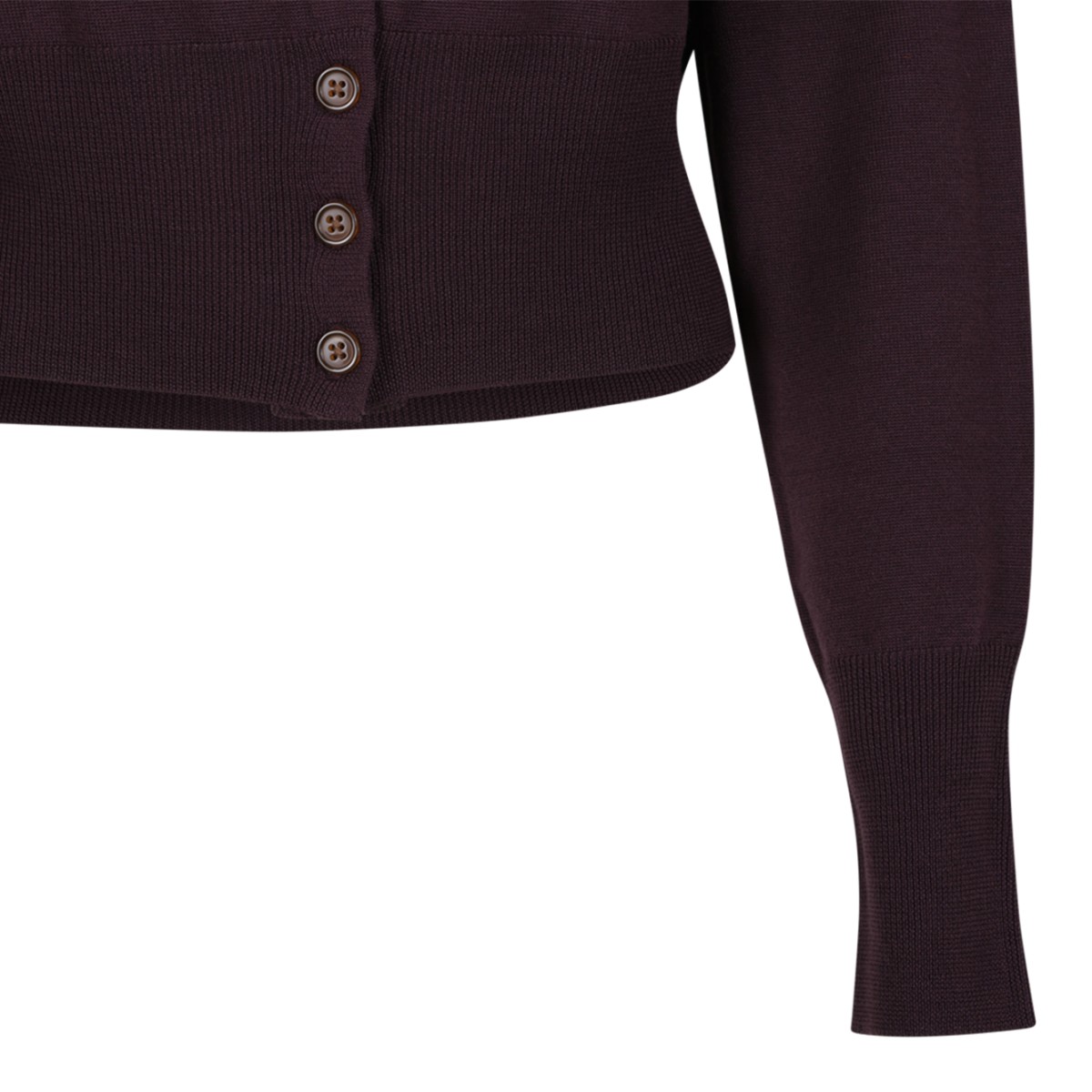 Vivienne Westwood Burgundy Orb Logo Cardigan.