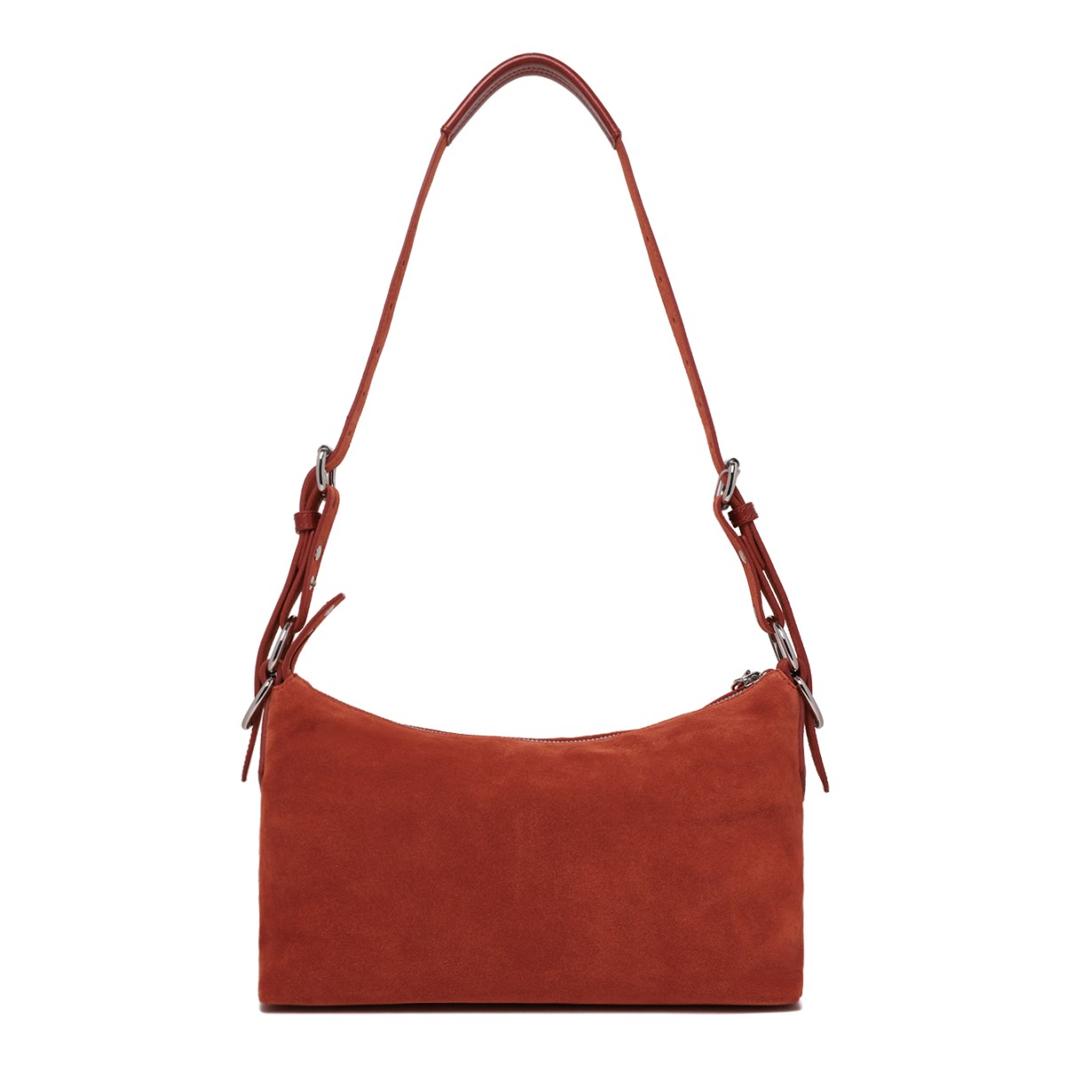 Vivienne Westwood Rust Red Suede Shoulder Bag.