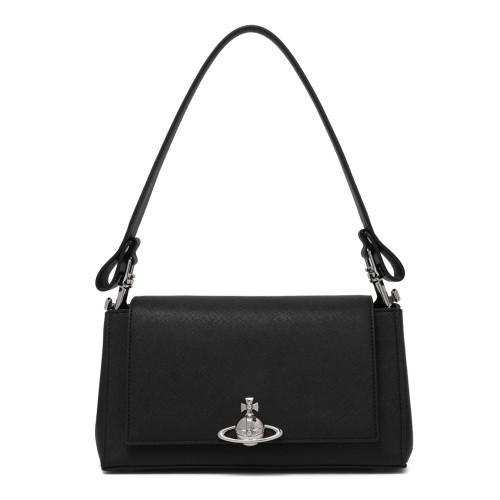 Vivienne Westwood Black Orb Shoulder Bag.