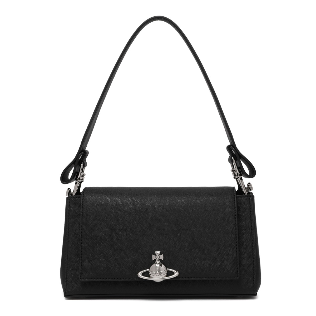 Vivienne Westwood Black Orb Shoulder Bag.