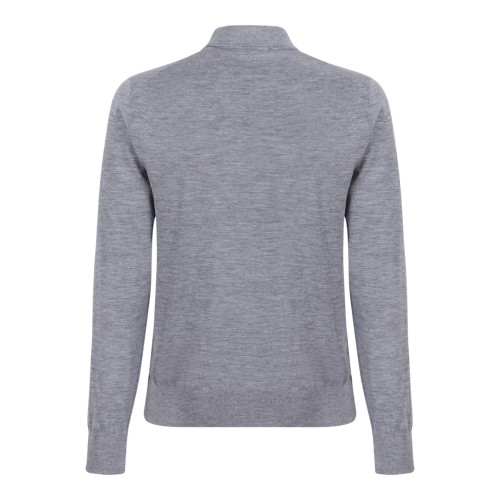 Dolce & Gabbana Grey Long-Sleeve Polo Shirt. 2