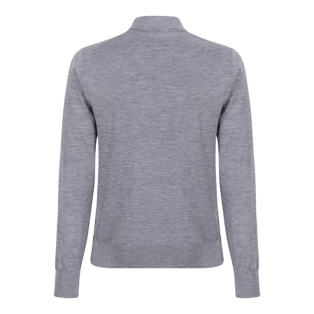 Dolce & Gabbana Grey Long-Sleeve Polo Shirt.