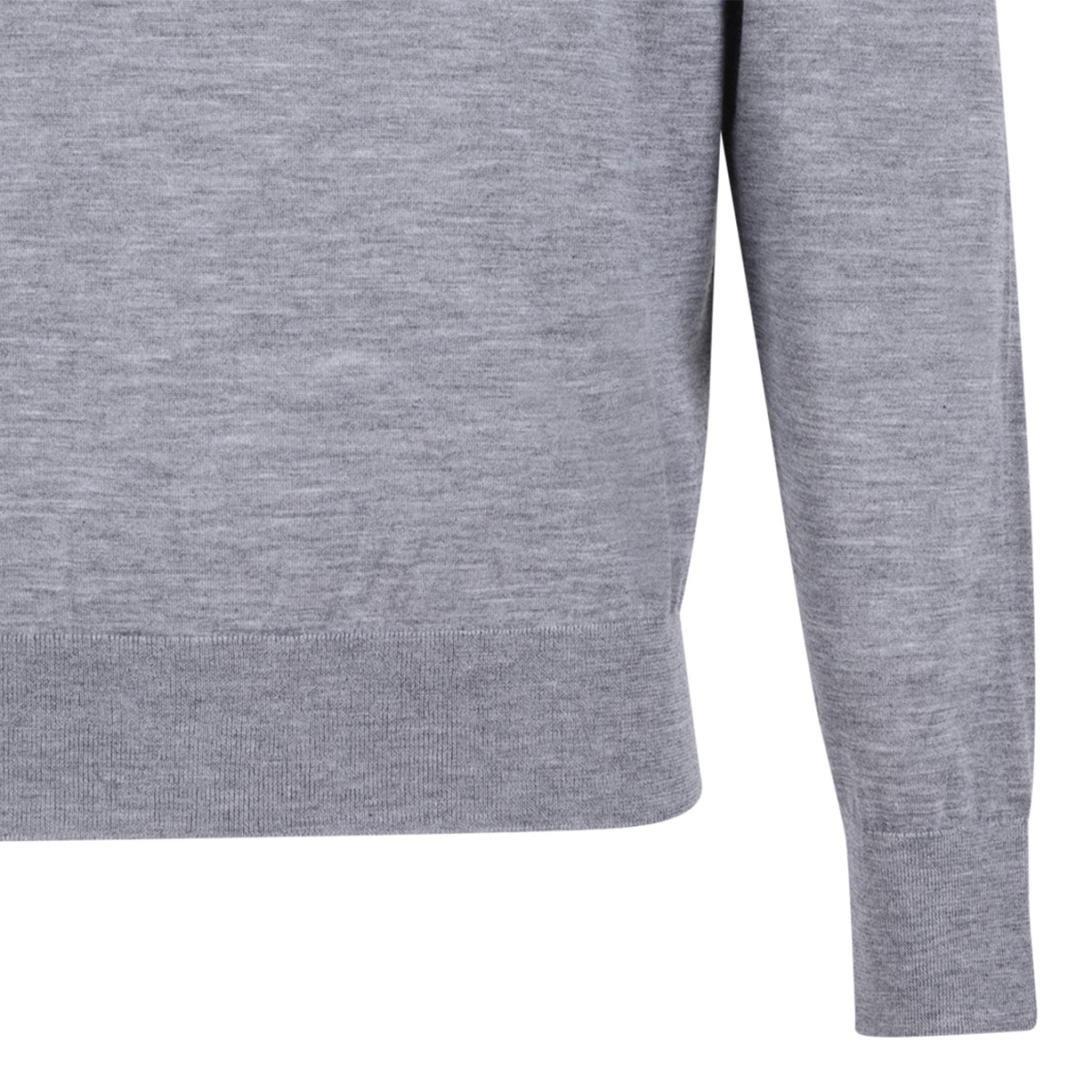 Dolce & Gabbana Grey Long-Sleeve Polo Shirt.