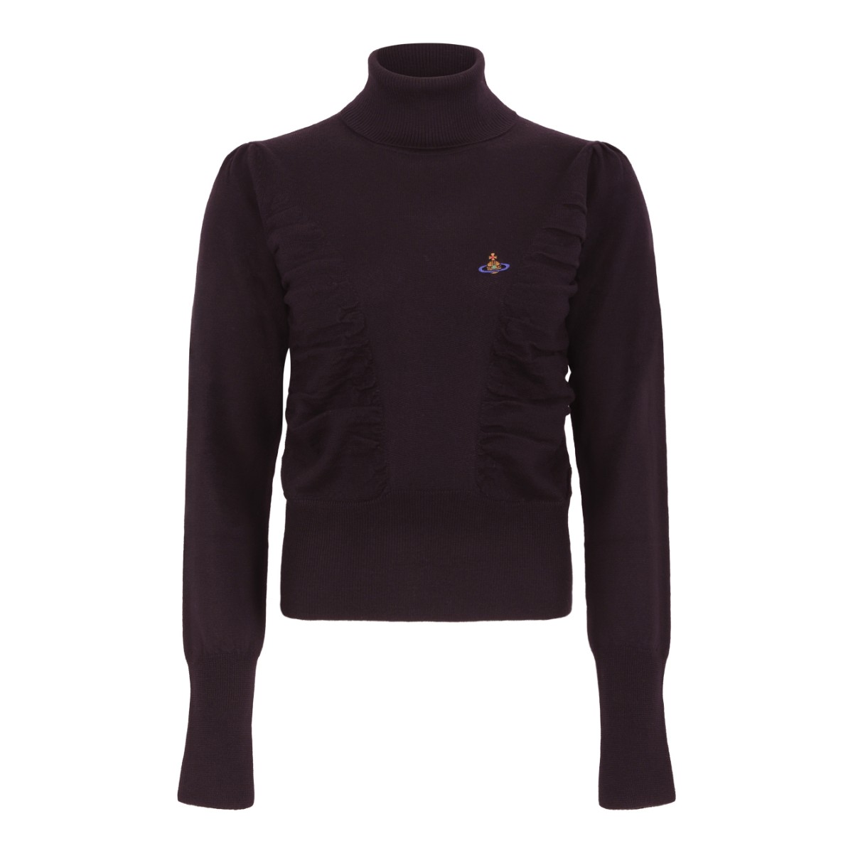 Vivienne Westwood Burgundy Turtleneck Sweater.