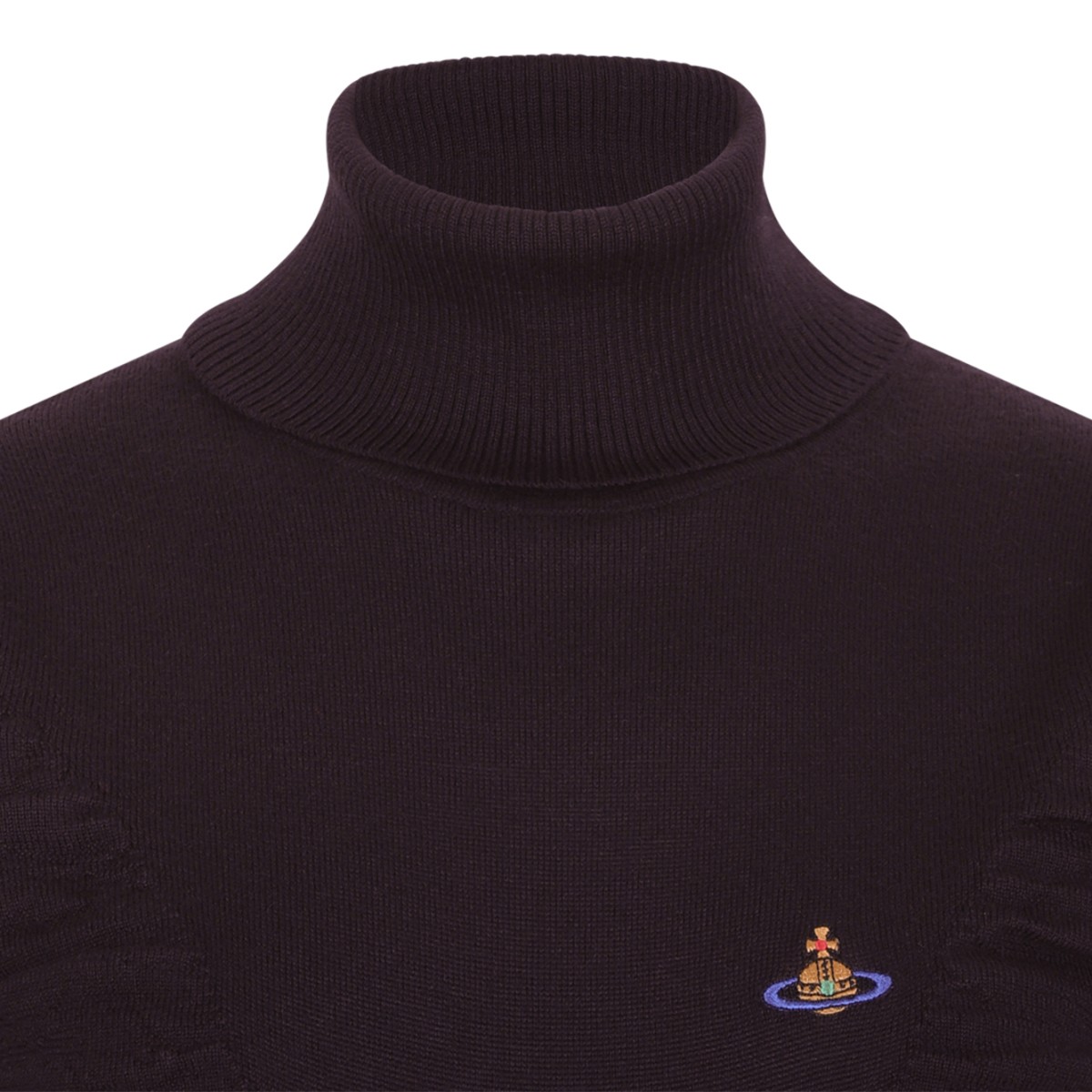 Vivienne Westwood Burgundy Turtleneck Sweater.