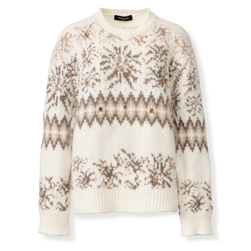 Fabiana Filippi Ivory Fair Isle Sweater.