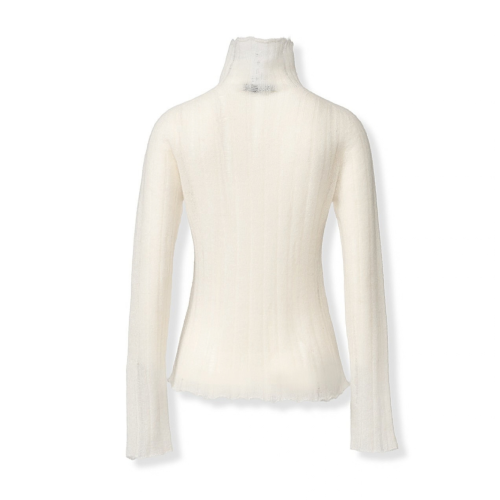 Fabiana Filippi Ivory Turtleneck Sweater. 2