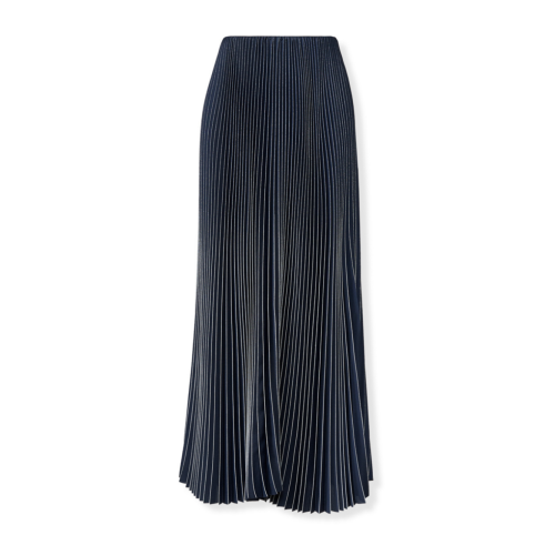 Fabiana Filippi Navy Pleated Midi Skirt.