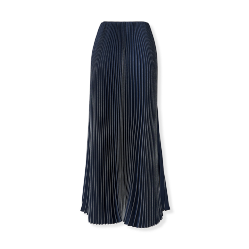 Fabiana Filippi Navy Pleated Midi Skirt.
