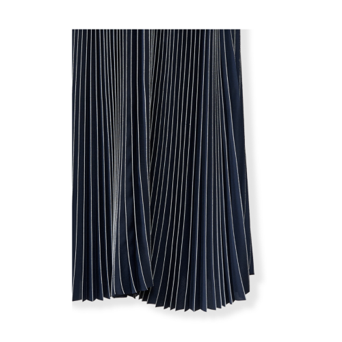 Fabiana Filippi Navy Pleated Midi Skirt.