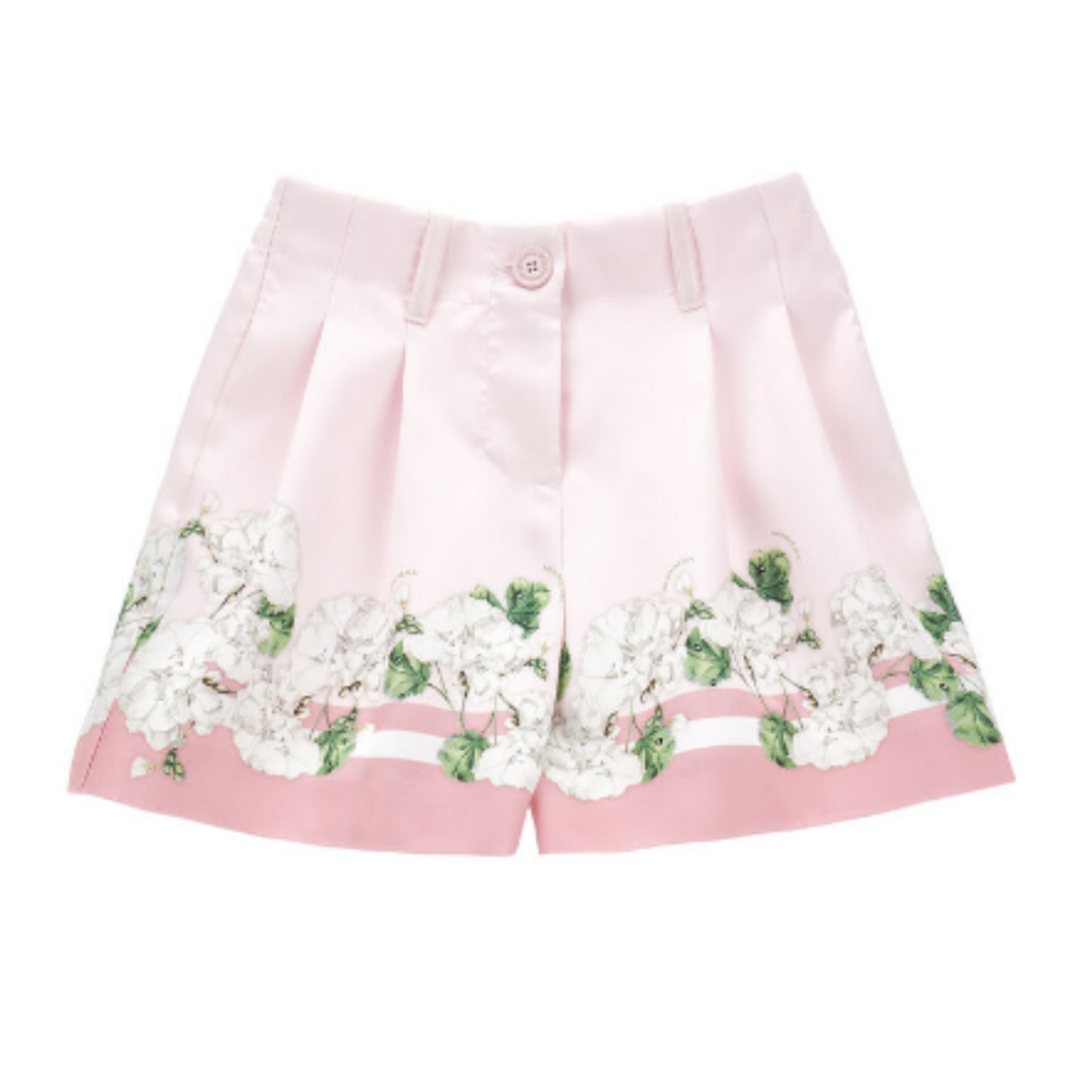Pink Floral Tailored Shorts.