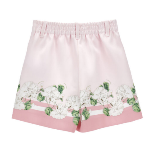 Pink Floral Tailored Shorts. 2