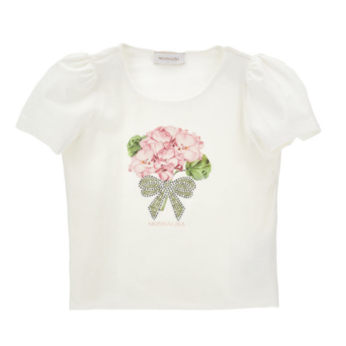 Ivory Floral T-Shirt.