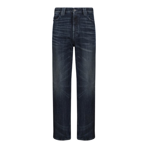 Dark Blue Straight-Leg Jeans