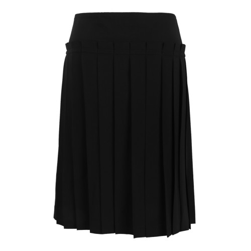 Black Pleated Midi Skirt. 2