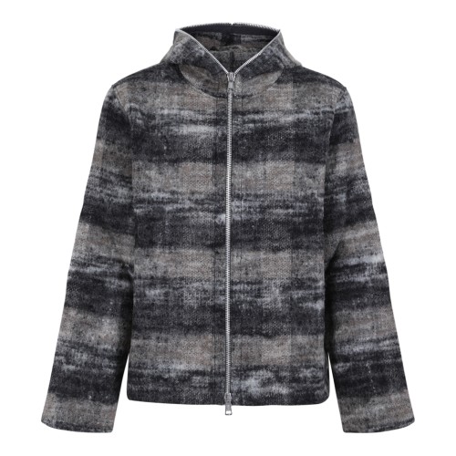 Our Legacy Grey Check Zip-Up Jacket.