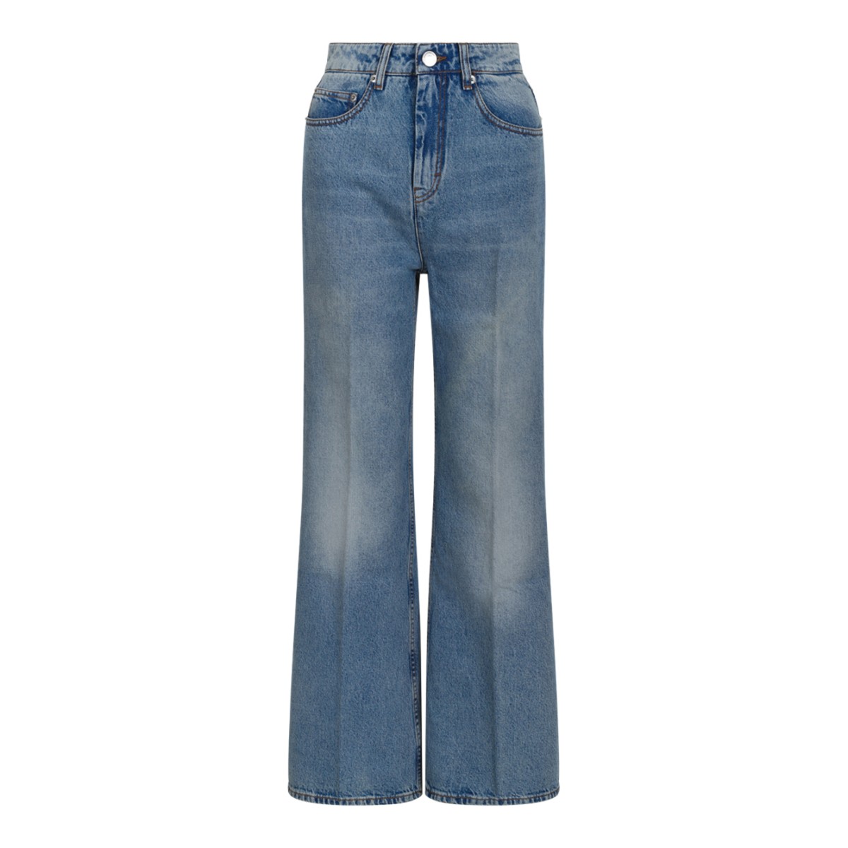 AMI Paris Light Blue Flared Jeans.