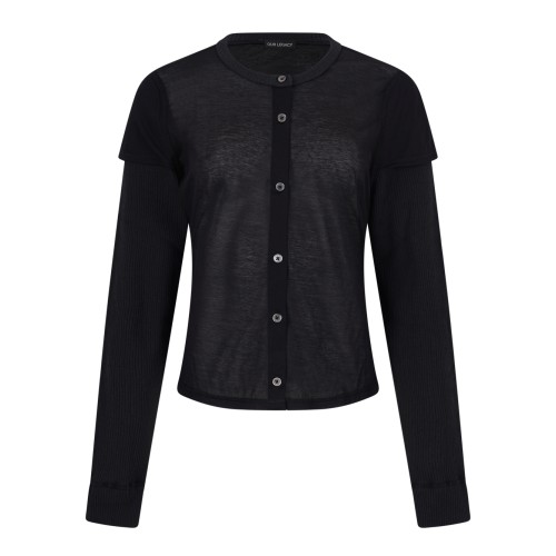 Our Legacy Black Layered Cardigan.