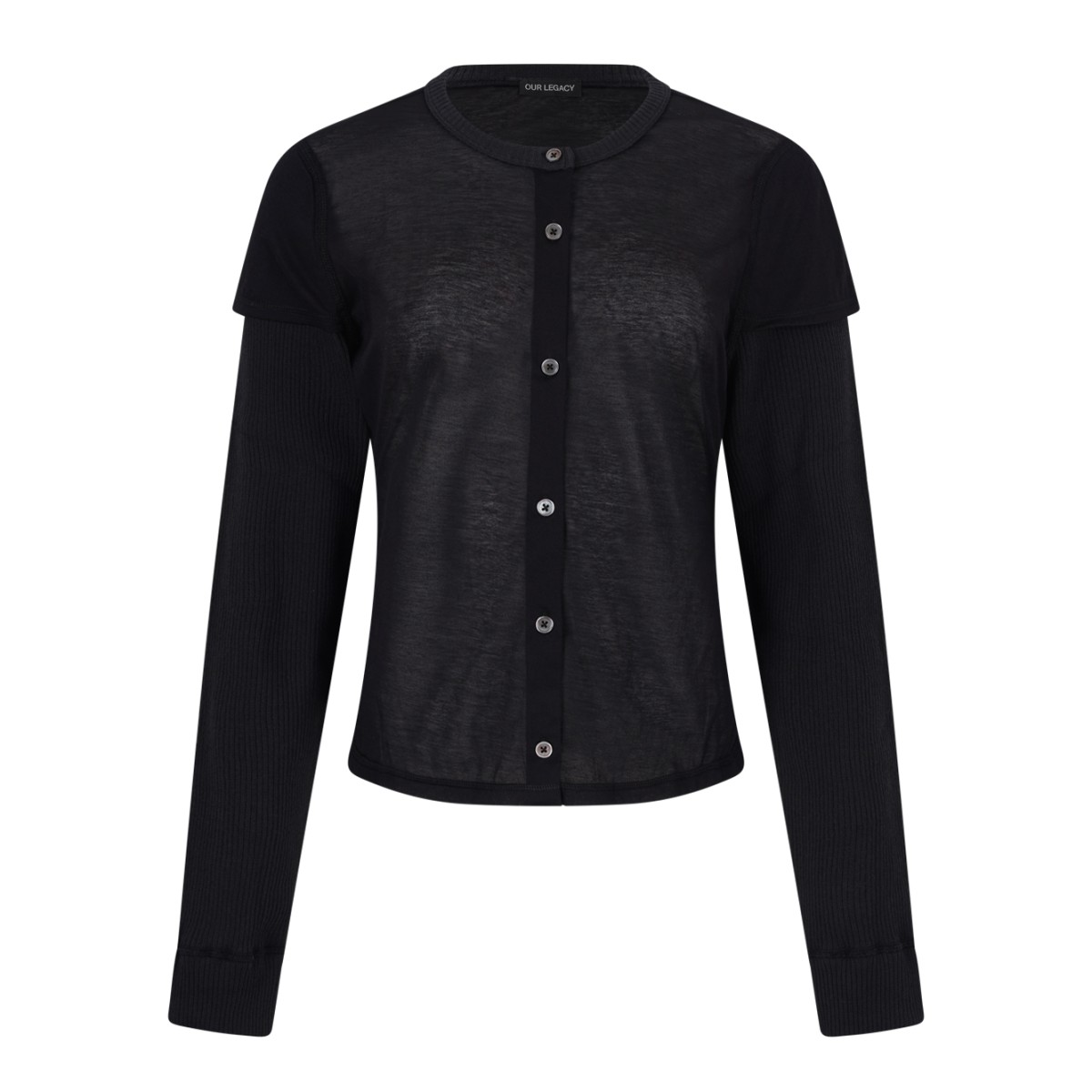 Our Legacy Black Layered Cardigan.
