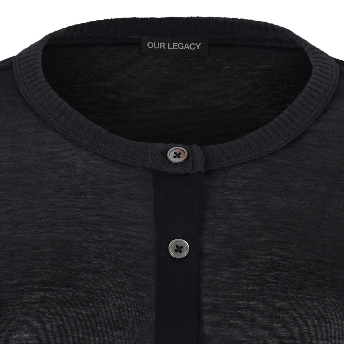 Our Legacy Black Layered Cardigan.