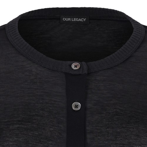 Our Legacy Black Layered Cardigan.
