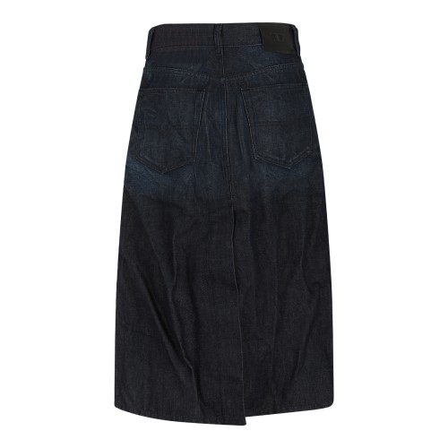 Black Denim Midi Skirt 2