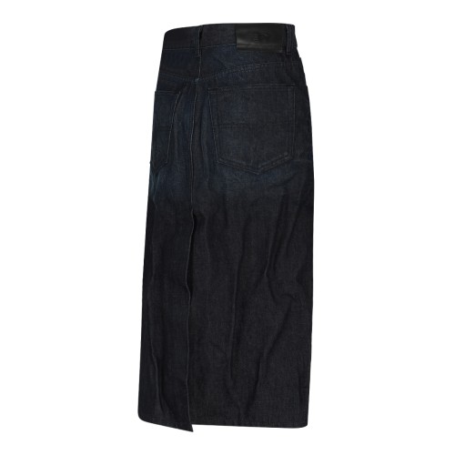 Black Denim Midi Skirt