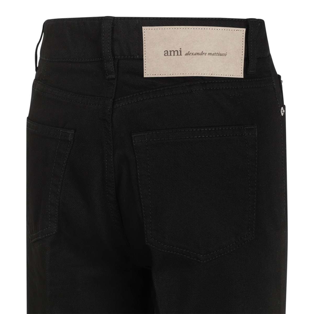 AMI Paris Black Flared Jeans.