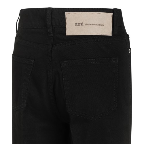 AMI Paris Black Flared Jeans.