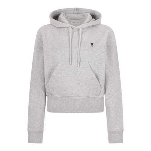 Light Grey Cropped Ami de Cur Hoodie.