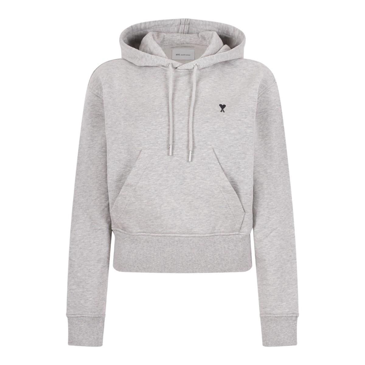 Light Grey Cropped Ami de Cur Hoodie.