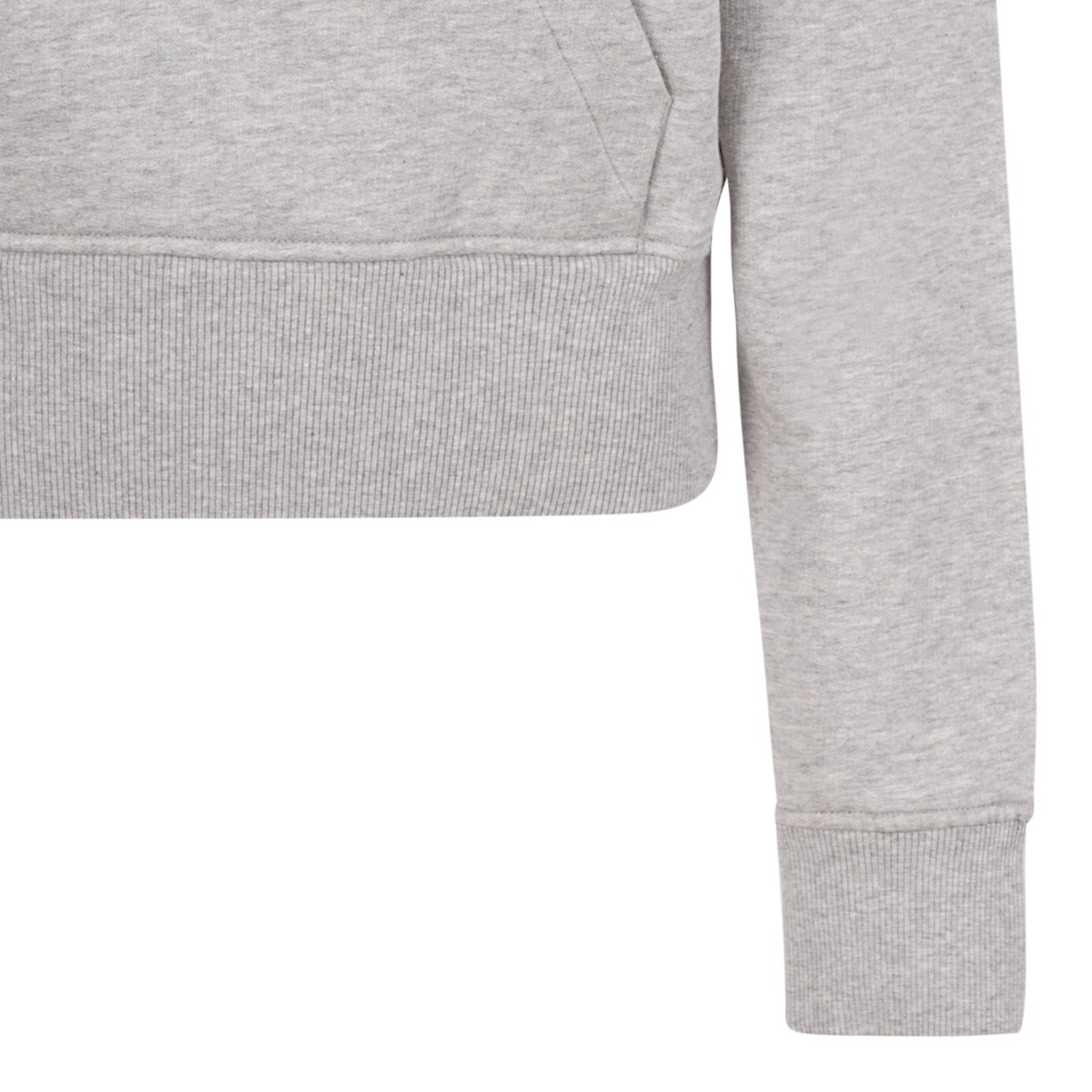 Light Grey Cropped Ami de Cur Hoodie.