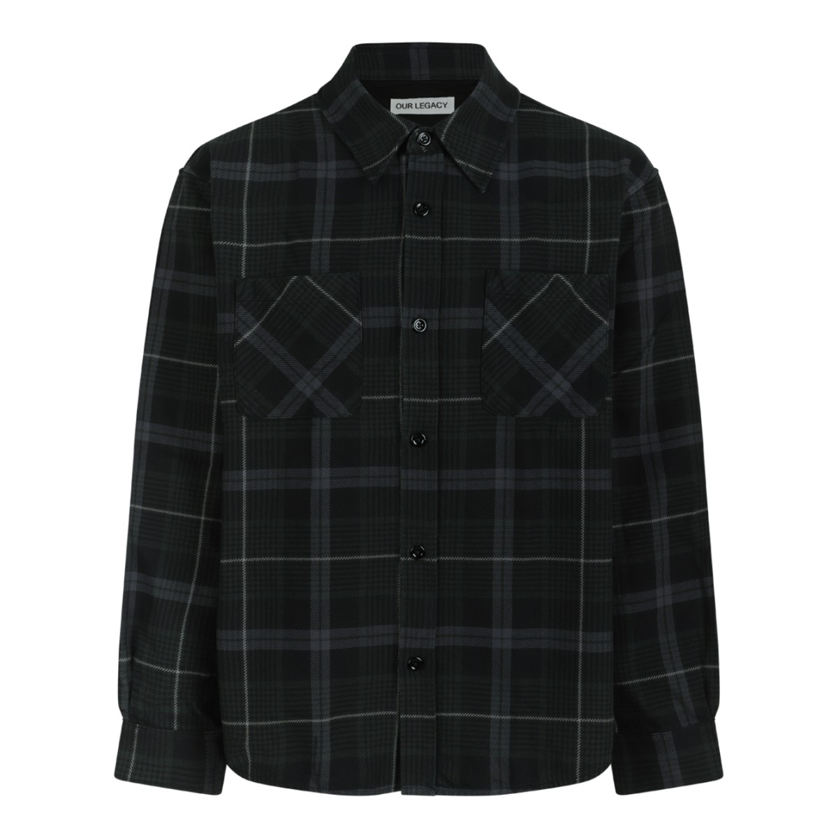 Our Legacy Black Check Overshirt.