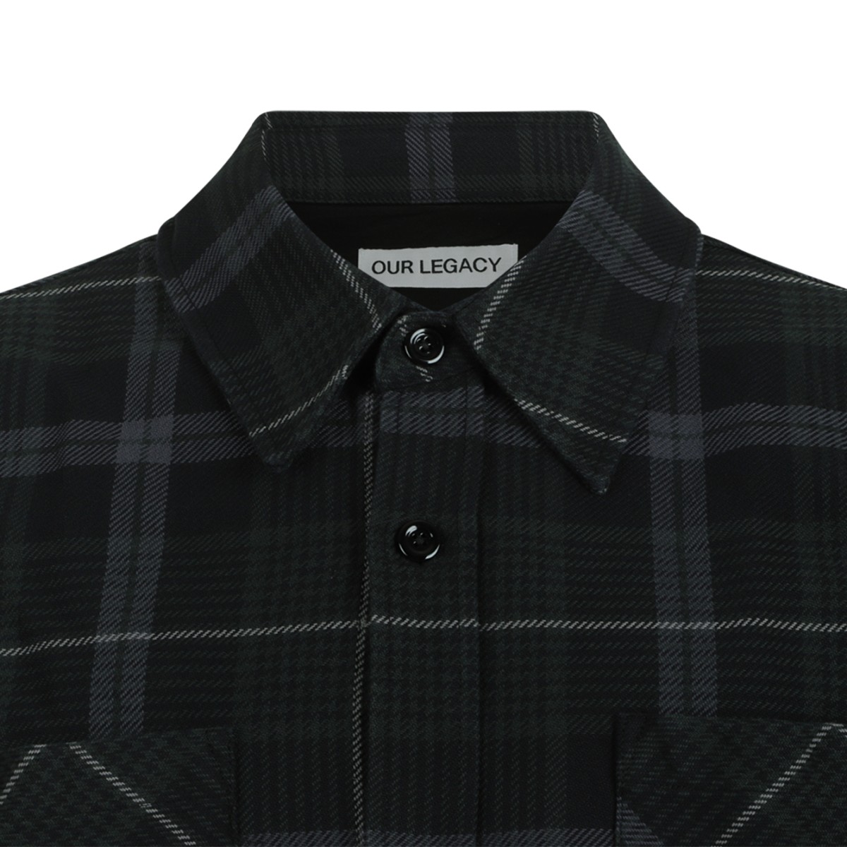 Our Legacy Black Check Overshirt.