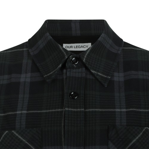 Our Legacy Black Check Overshirt.