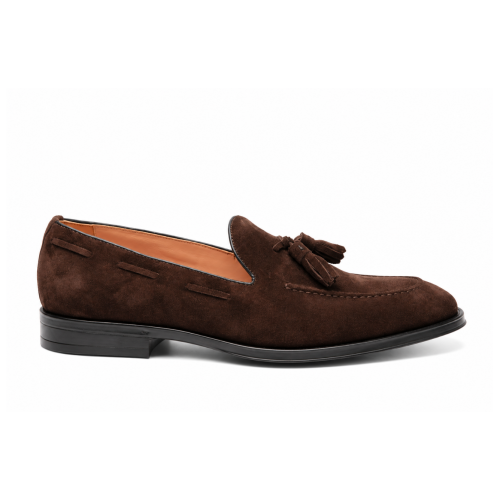 Brown Suede Tassel Loafers
