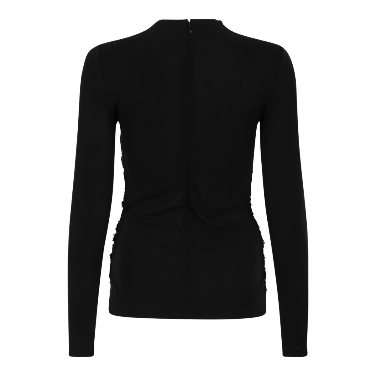 Black Embellished Long-Sleeve Top
