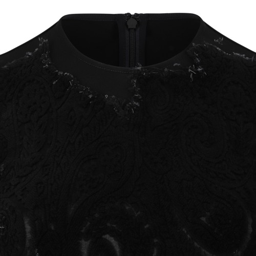 Black Embellished Long-Sleeve Top