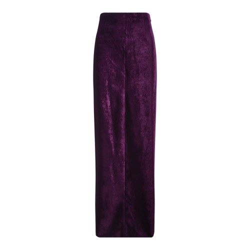 Purple Metallic Maxi Skirt