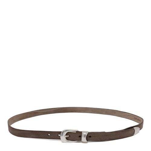 Our Legacy Brown Slim Leather Belt.