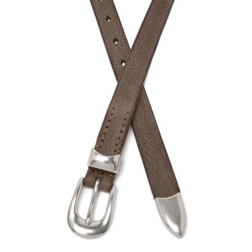 Our Legacy Brown Slim Leather Belt.