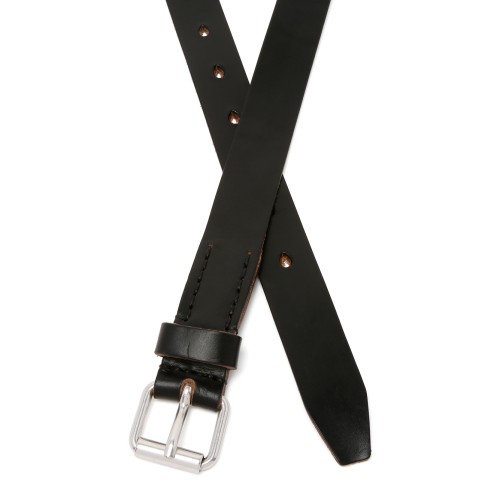 Our Legacy Black Chain Detail Leather Belt.