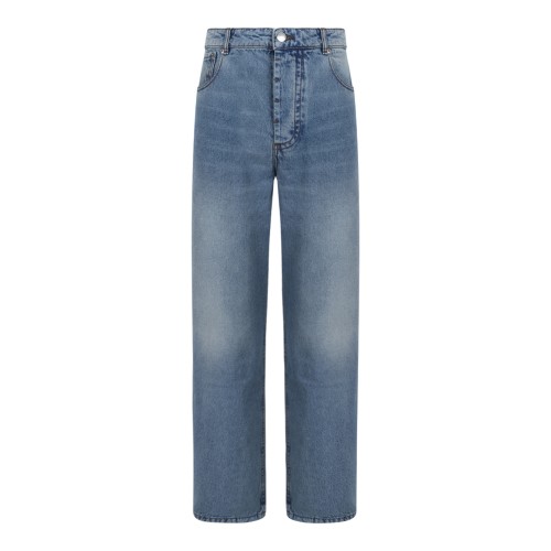 Light Blue Wide-Leg Jeans.