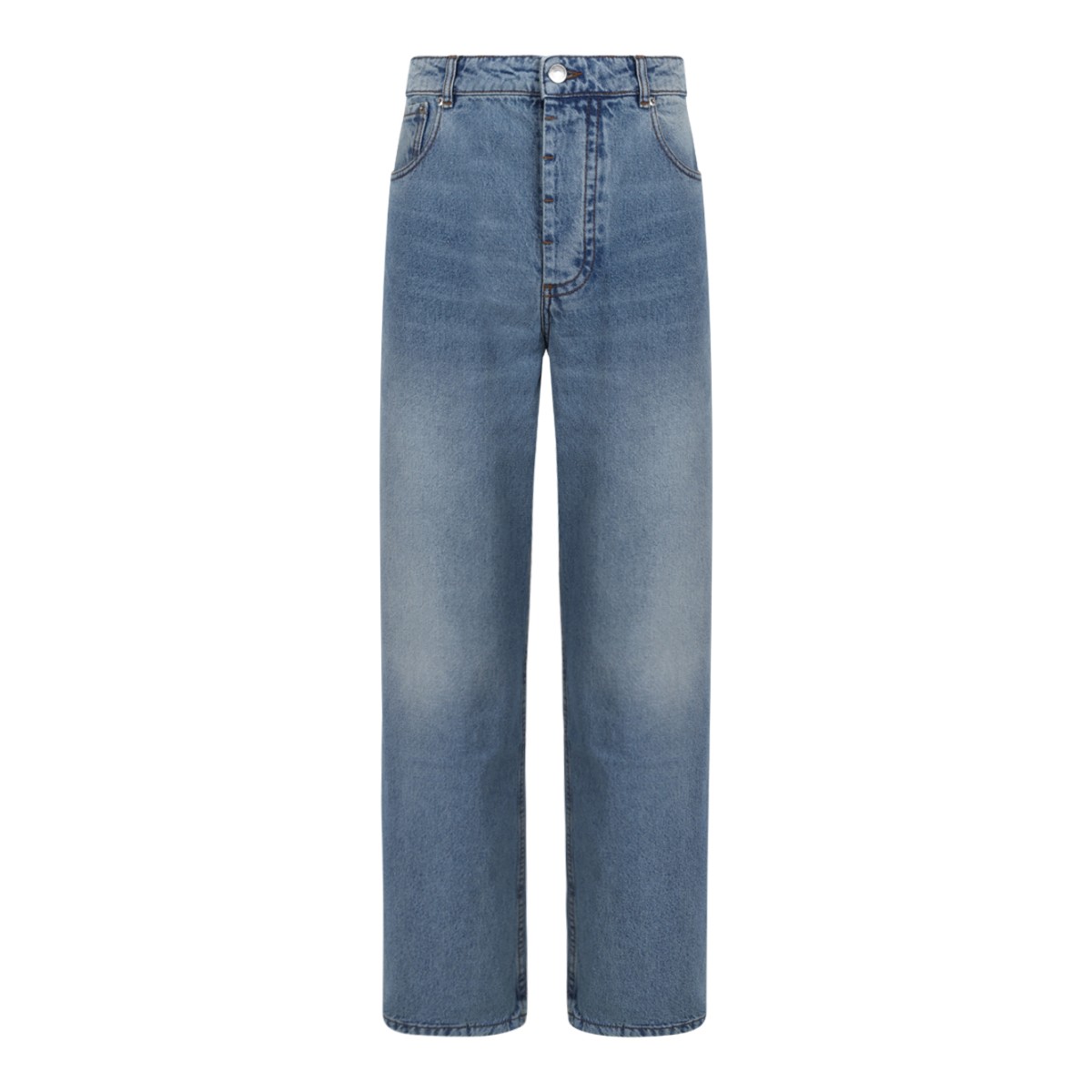 Light Blue Wide-Leg Jeans.