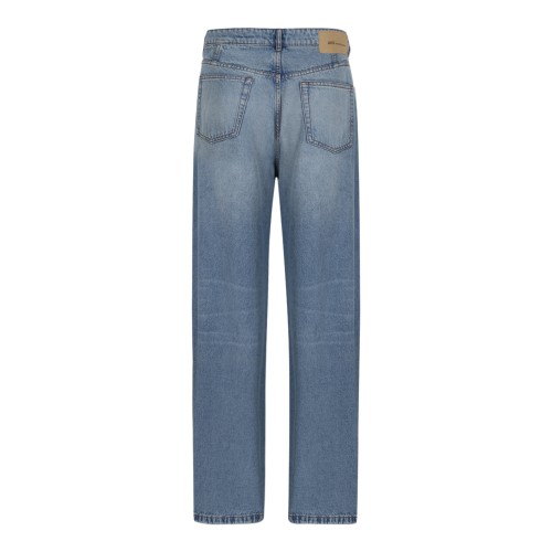 Light Blue Wide-Leg Jeans.