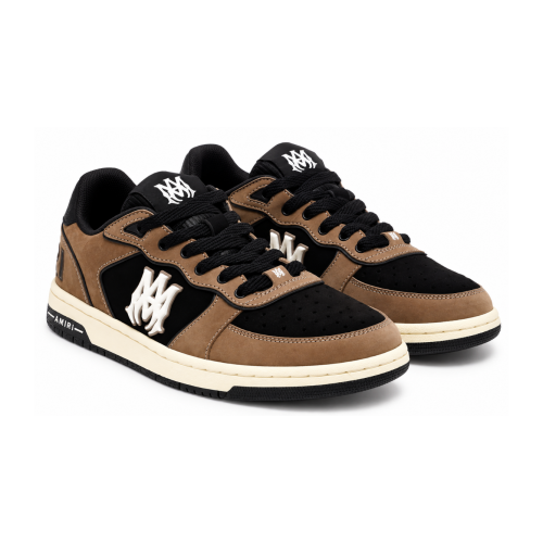 Brown and Black Logo Low-Top Sneakers. 2