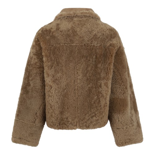 Camel Faux Fur Jacket. 2