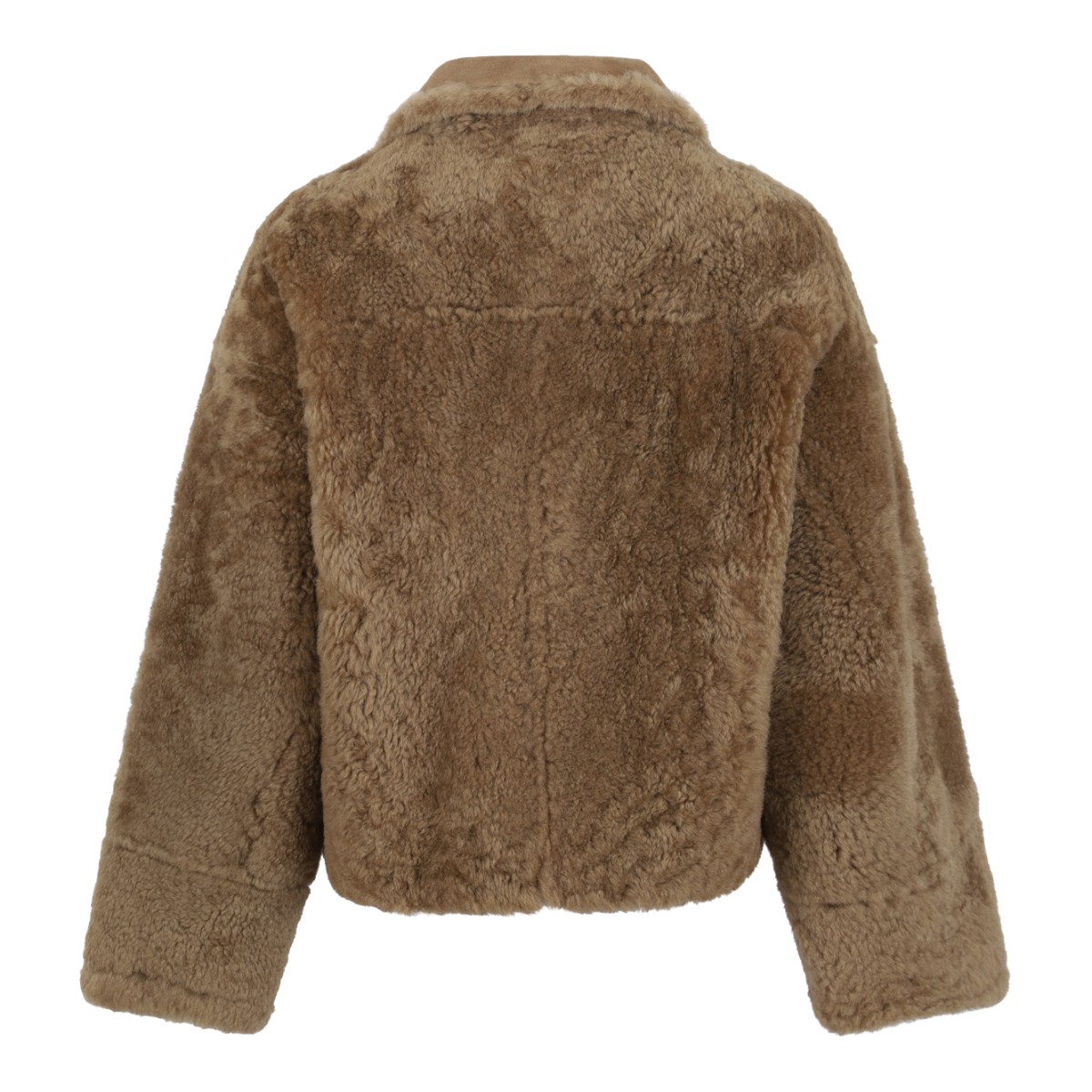 Camel Faux Fur Jacket.